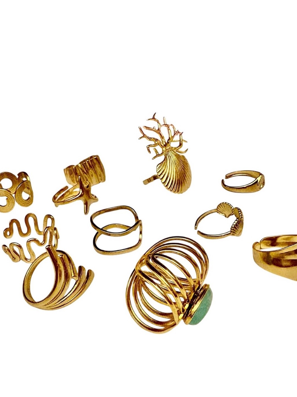 18k gold Gold plated, hypoallergenic ,adjustable rings for women, New